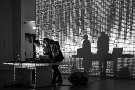 MARCO MONFARDINI - AMELIE DUCHOW - SCHNITT - Memory Code live performance at Centro Arte Contemporanea Luigi Pecci | photo | Patrizio Buralli