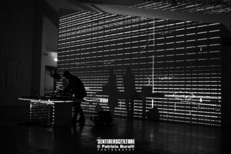 MARCO MONFARDINI - AMELIE DUCHOW - SCHNITT - Memory Code live performance at Centro Arte Contemporanea Luigi Pecci | photo | Patrizio Buralli