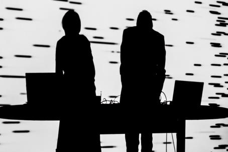 MARCO MONFARDINI - AMELIE DUCHOW - SCHNITT - Memory Code live performance at Centro Arte Contemporanea Luigi Pecci | photo | Patrizio Buralli