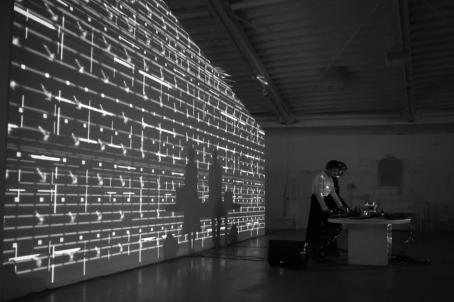 MARCO MONFARDINI - AMELIE DUCHOW - SCHNITT - Memory Code live performance at Centro Arte Contemporanea Luigi Pecci | photo | Patrizio Buralli