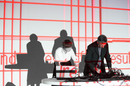 MARCO MONFARDINI - AMELIE DUCHOW - SCHNITT - Memory Code live performance at Centro Arte Contemporanea Luigi Pecci | photo | Patrizio Buralli
