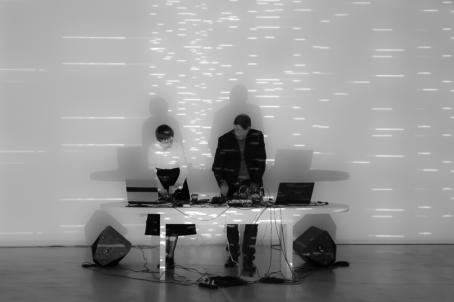 MARCO MONFARDINI - AMELIE DUCHOW - SCHNITT - Memory Code live performance at Centro Arte Contemporanea Luigi Pecci | photo | Patrizio Buralli