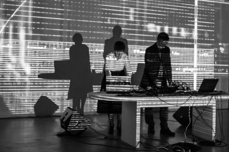 MARCO MONFARDINI - AMELIE DUCHOW - SCHNITT - Memory Code live performance at Centro Arte Contemporanea Luigi Pecci | photo | Patrizio Buralli