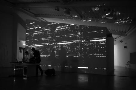 MARCO MONFARDINI - AMELIE DUCHOW - SCHNITT - Memory Code live performance at Centro Arte Contemporanea Luigi Pecci | photo | Patrizio Buralli