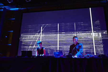 MARCO MONFARDINI - AMELIE DUCHOW - SCHNITT - Memory Code live performance at EPHIL Festival - Hamburg | photo | Krber Stiftung / Claudia Hhne